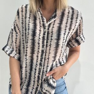 Camisa rombos blanco