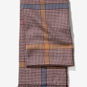 Bufanda pata de gallo burdeos