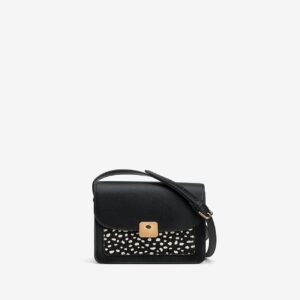 Bolso solapa print negro