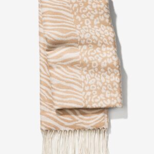 Bufanda animal print beige