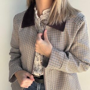 chaqueta cuadritos choco