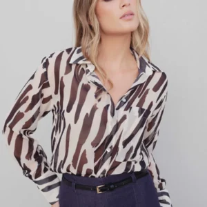 Camisa gasa estampada print