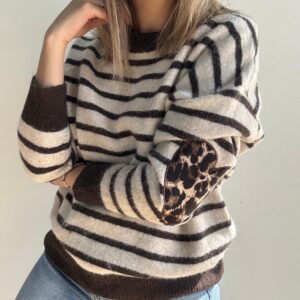 Jersey rayas corazón print