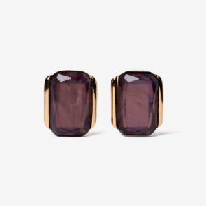 Pendientes pedrería lila