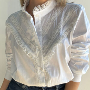 Camisa blanco puntilla