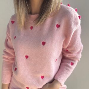 Jersey rosa corazones