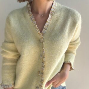 Chaqueta amarillo flores