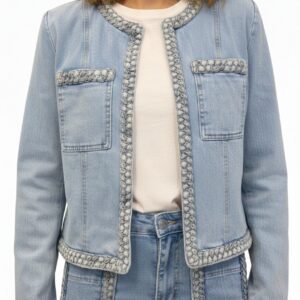 Chaqueta denim trenza