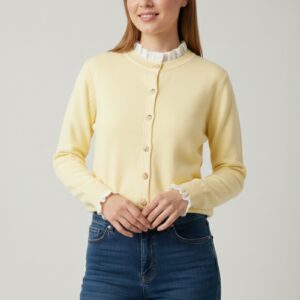 Cardigan amarillo botones