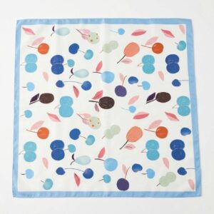 Pañuelo cerezas azul