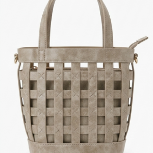 Bolso cesta taupe