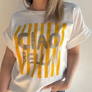 Camiseta ciao bella amarillo