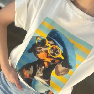 Camiseta perrito azul