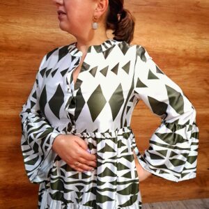 Vestido verde étnico