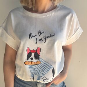 Camiseta bulldog blanco