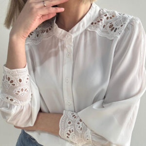 Camisa guipur blanco