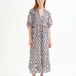 Vestido midi ondulina
