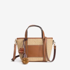 Bolso bandolera pompones