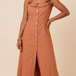 Vestido teja botones