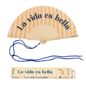 Abanico "La vida es bella"