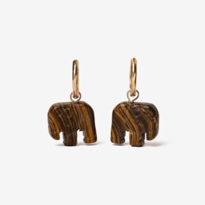 Aros dorados elefante mármol