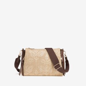 Bolso bandolera beige claro