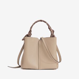 Bolso beige asa pañuelo