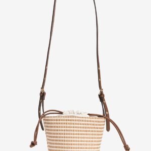 Bolso saco beige y marrón