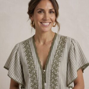 Camisa rayas verde