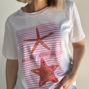 Camiseta estrella rosa