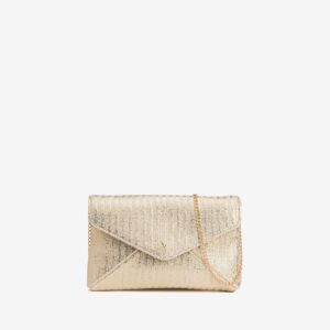Cartera dorada minimalista