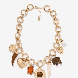 Collar cadena dorada colgantes