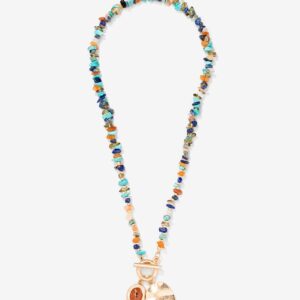 Collar dorado con piedras