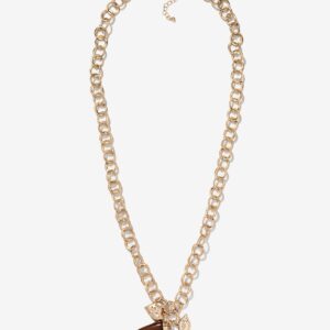 Collar grueso dorado charms