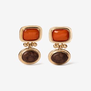 Pendientes chunky dorados retro