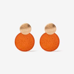 Pendientes circulares naranja