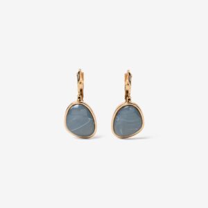 Pendientes dorados azul piedra