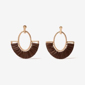 Pendientes dorados boho óvalo