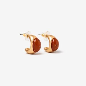 Pendientes dorados ovalados