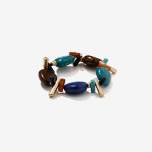 Pulsera elástica dorada tribal